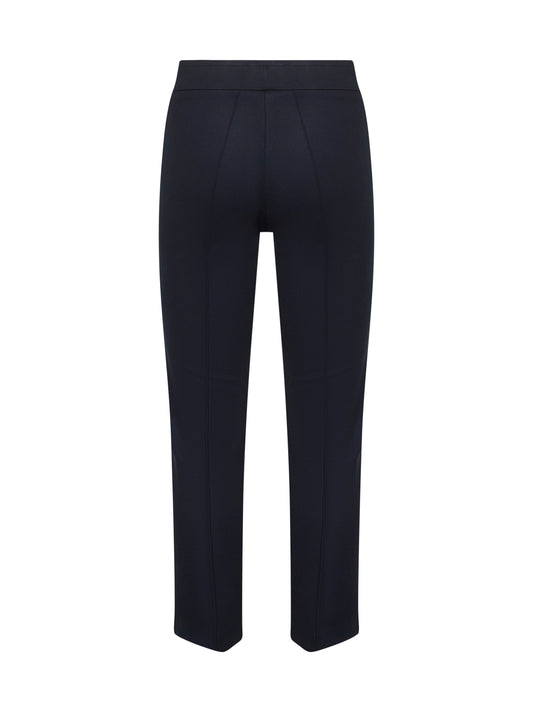 Blue stretch jersey Pioppo trumpet trousers