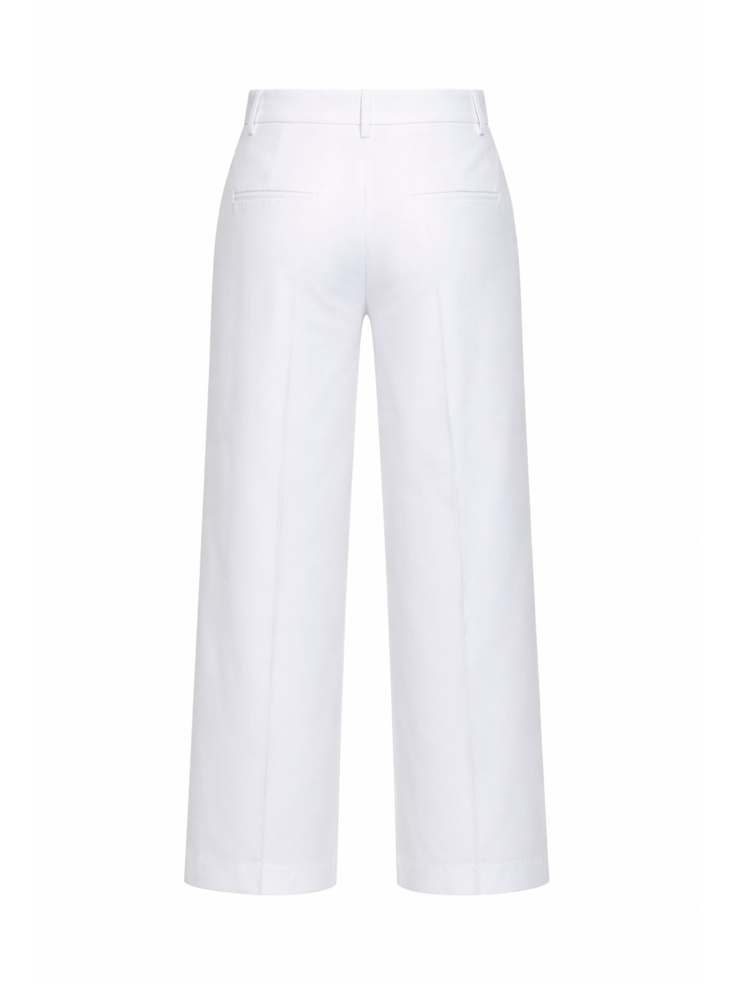 Pantaloni ampi Polka in cotone stretch bianco