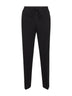 Black stretch viscose blend Priya drawstring trousers