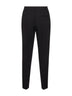 Black stretch viscose blend Priya drawstring trousers
