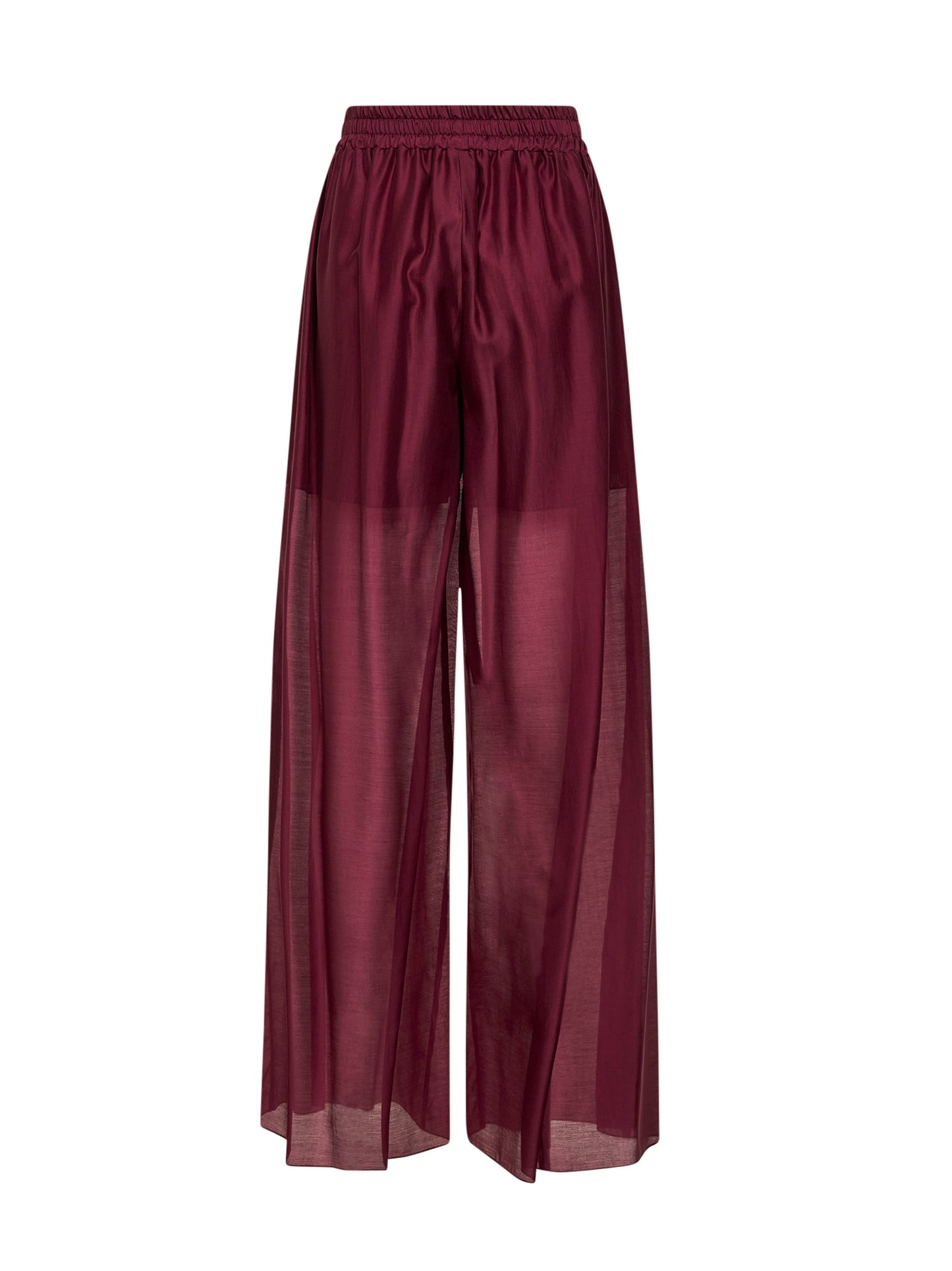 Pantaloni ampi Prizzi in voile bordeaux