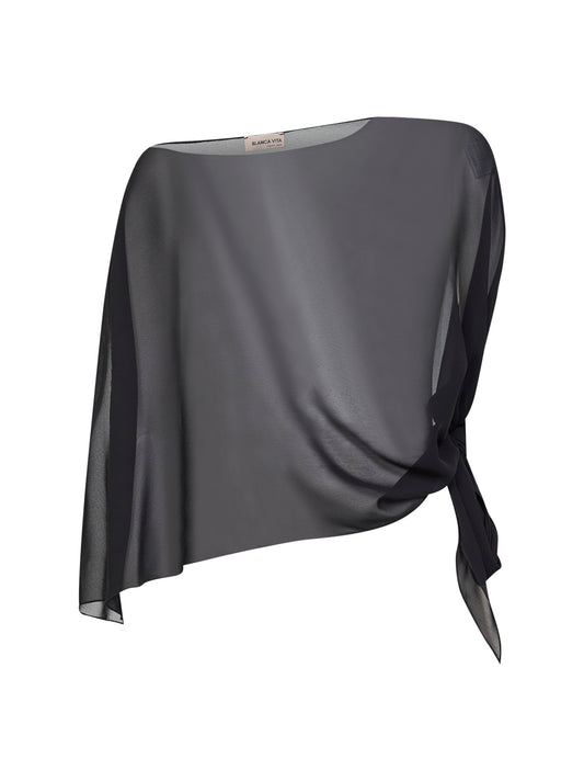 Stola Sdefy in georgette onice