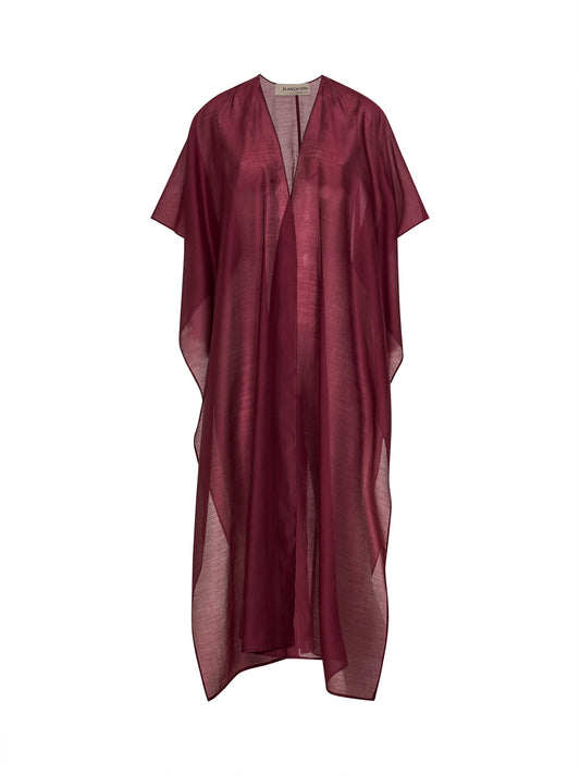 Burgundy voile Sdelfa caftan blouse