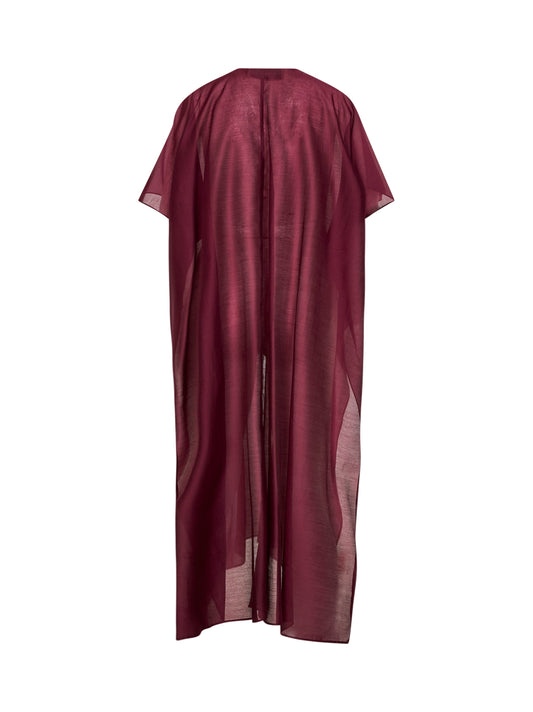 Burgundy voile Sdelfa caftan blouse