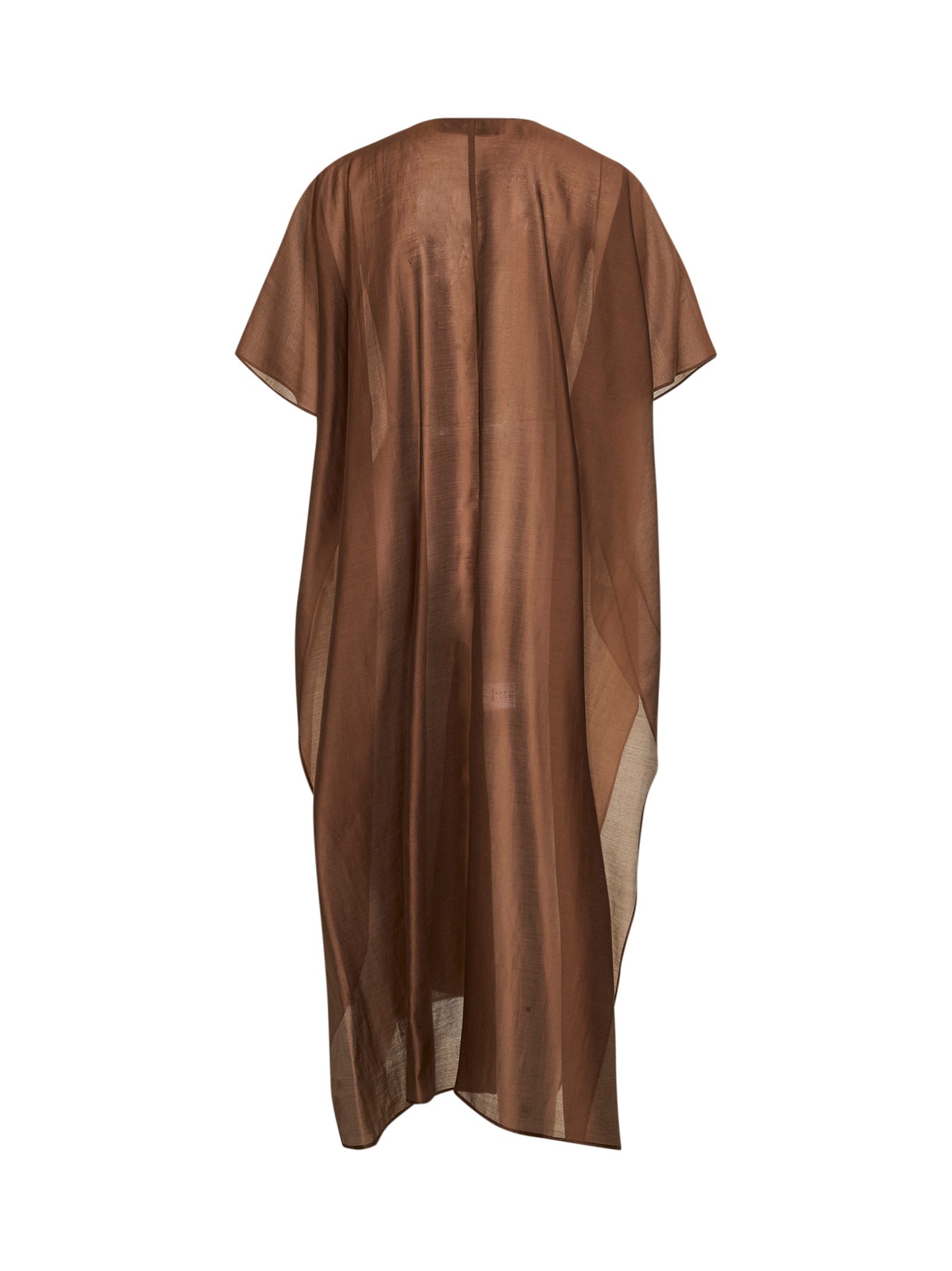 Blusa a caftano Sdelfa in voile cioccolato