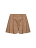 Shorts a pieghe Seltz in cotone stretch biscotto