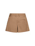 Shorts a pieghe Seltz in cotone stretch biscotto