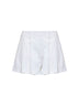 Shorts a pieghe Seltz in cotone stretch bianco