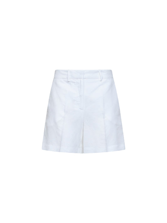 White viscose and linen Silice shorts