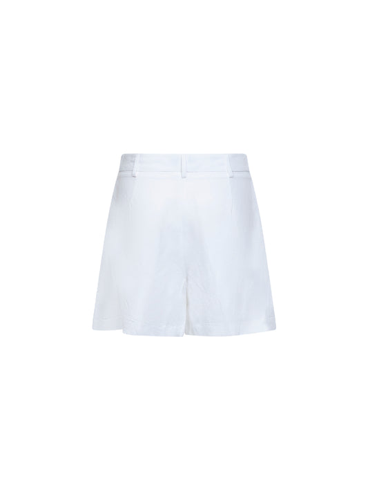 White viscose and linen Silice shorts