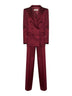 Burgundy satin Telvera suit