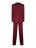 Burgundy satin Telvera suit