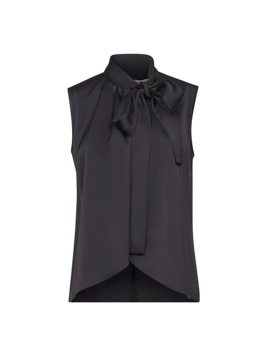 Top Topina in raso blu notte