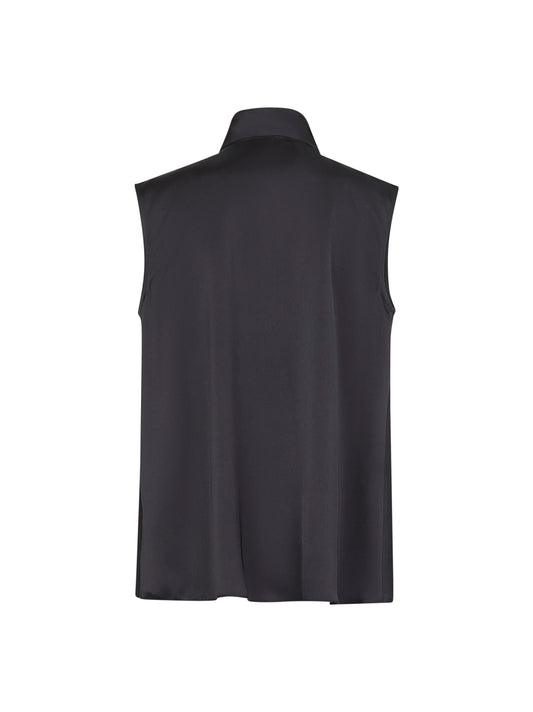 Top Topina in raso blu notte