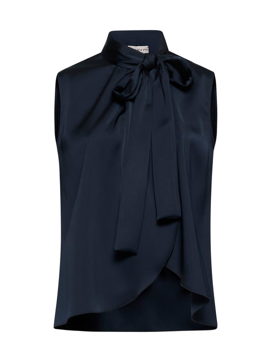 Black satin Topina top