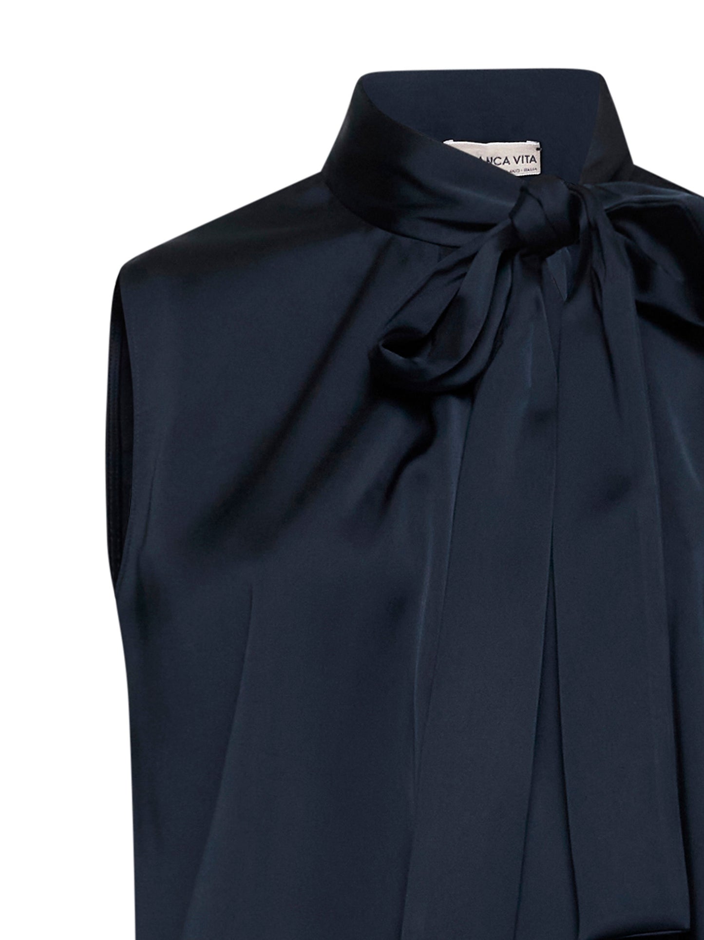 Black satin Topina top