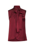 Burgundy satin Topina top
