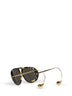 Havana and grey Drop aviator sunglasses