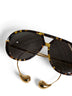 Havana and grey Drop aviator sunglasses
