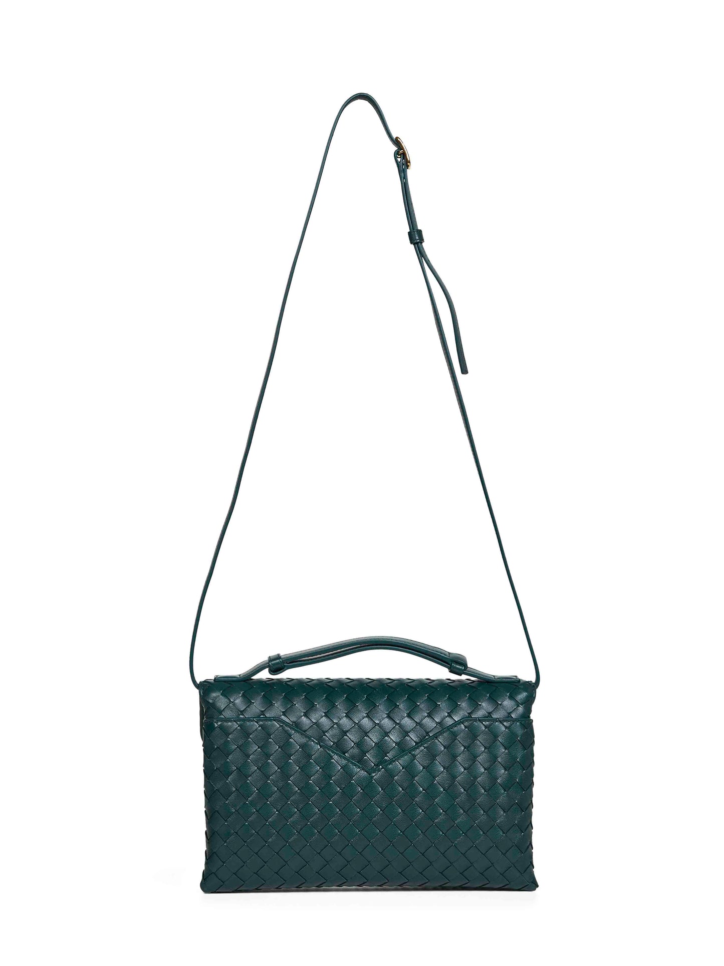 Borsa a tracolla Knot Lock verde smeraldo