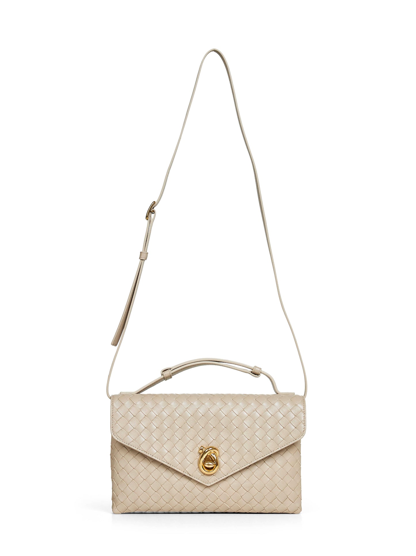 Borsa a tracolla Knot Lock ecrù