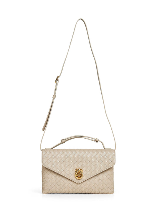 Borsa a tracolla Knot Lock ecrù