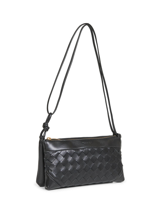 Borsa a tracolla "Andiamo" double pouch nera