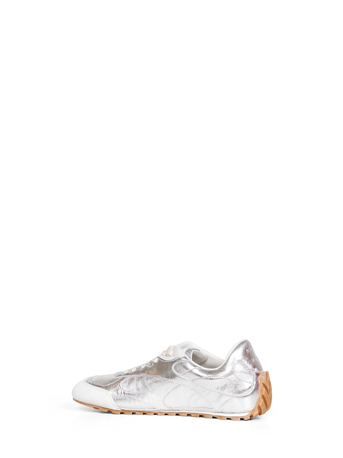 Silver laminated leather Orbit Flash sneakers