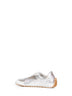 Silver laminated leather Orbit Flash sneakers