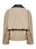 Sahara cotton jacket with leather collar