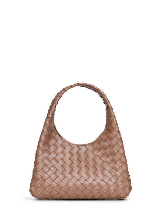 Borsa a spalla Campana piccola beige