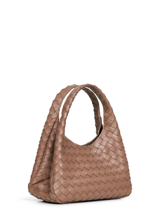 Borsa a spalla Campana piccola beige