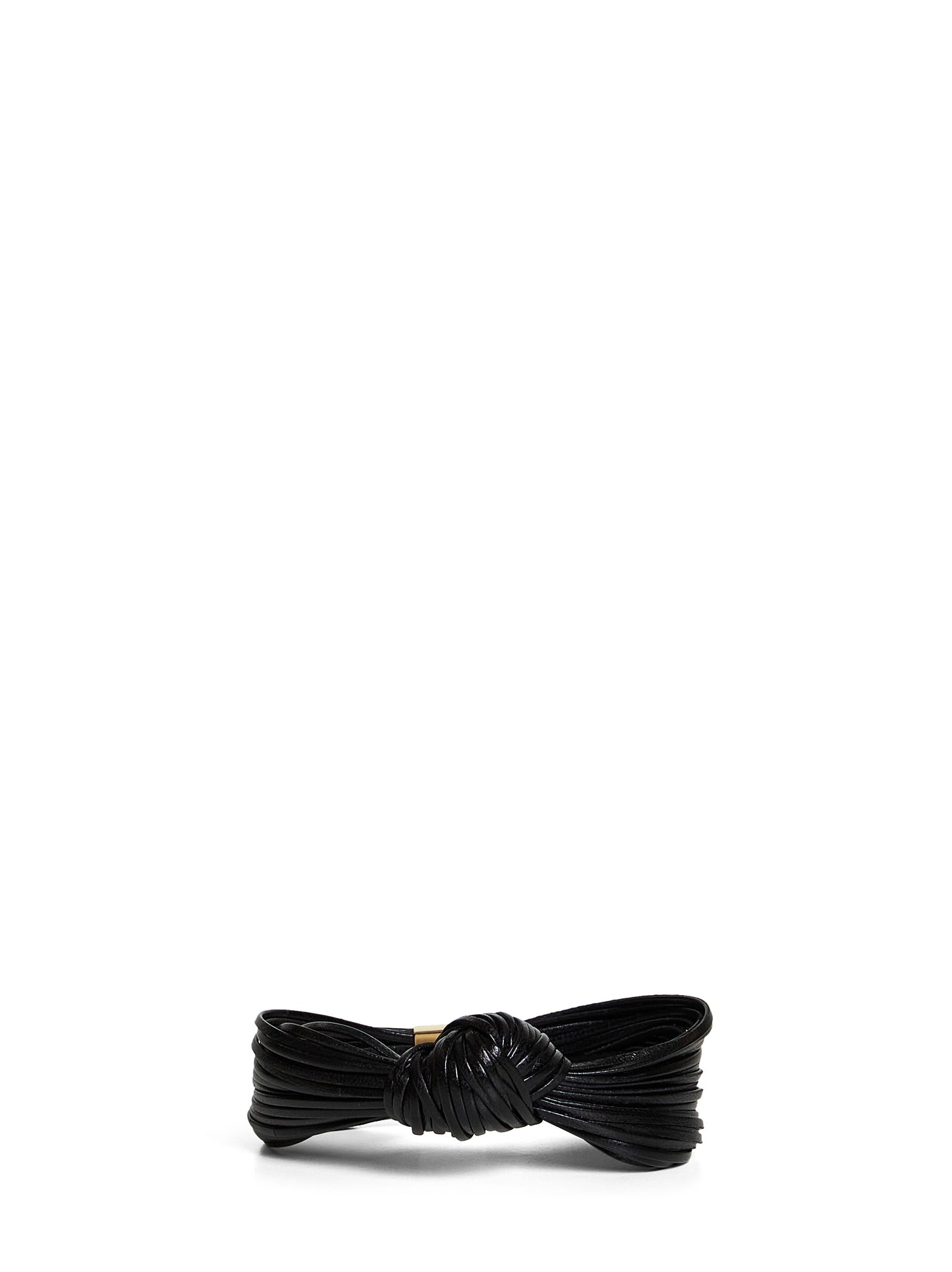 Bracciale Knot in pelle nera