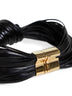 Bracciale Knot in pelle nera