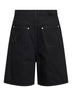 Faded black denim Bermuda shorts