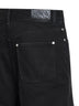 Faded black denim Bermuda shorts
