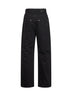 Jeans a gamba ampia in denim nero sbiadito