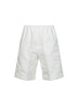Bermuda con pince in popeline di cotone gesso