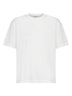 T-shirt in jersey di cotone gesso con patch Intrecciato