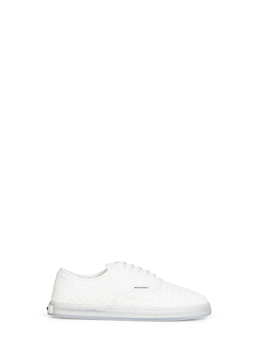 White Intrecciato nappa leather Serena sneakers