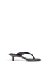 Black matte rubber Sampieri thong sandals