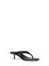 Black matte rubber Sampieri thong sandals