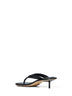 Black matte rubber Sampieri thong sandals