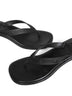 Black matte rubber Sampieri thong sandals