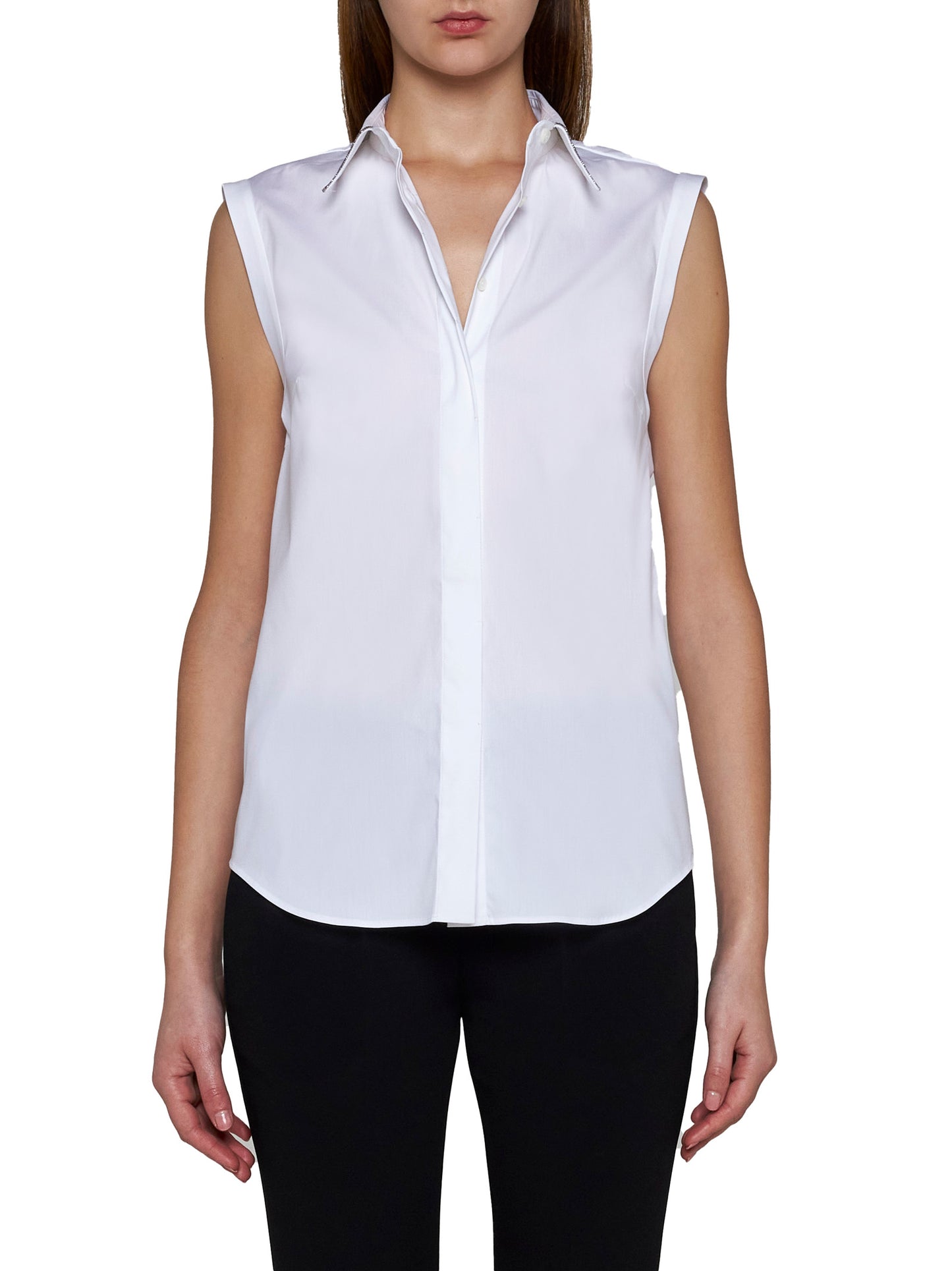 Camicia in popeline elasticizzato