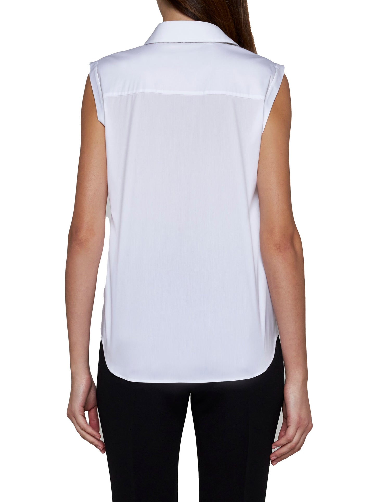 Camicia in popeline elasticizzato