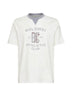 T-shirt in jersey di cotone bianco con stampa