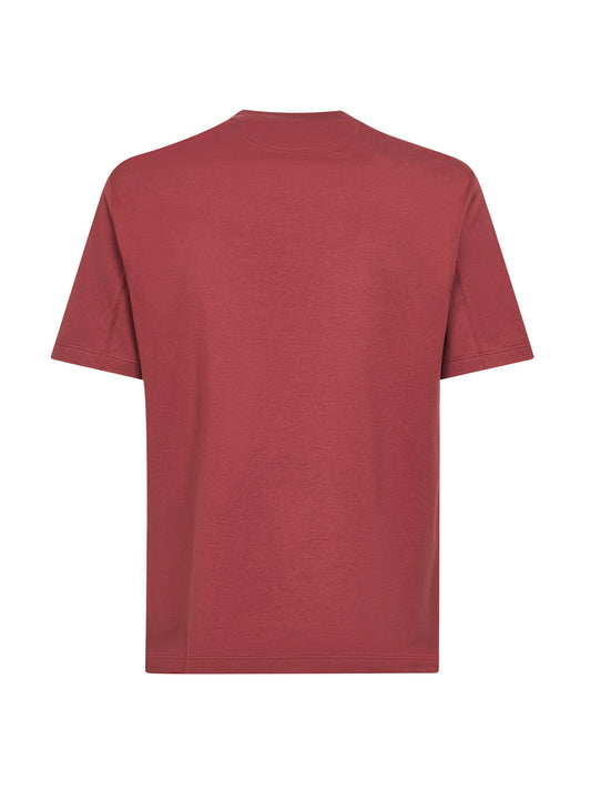 Coral cotton jersey crewneck T-shirt