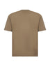 T-shirt girocollo in jersey di cotone kaki