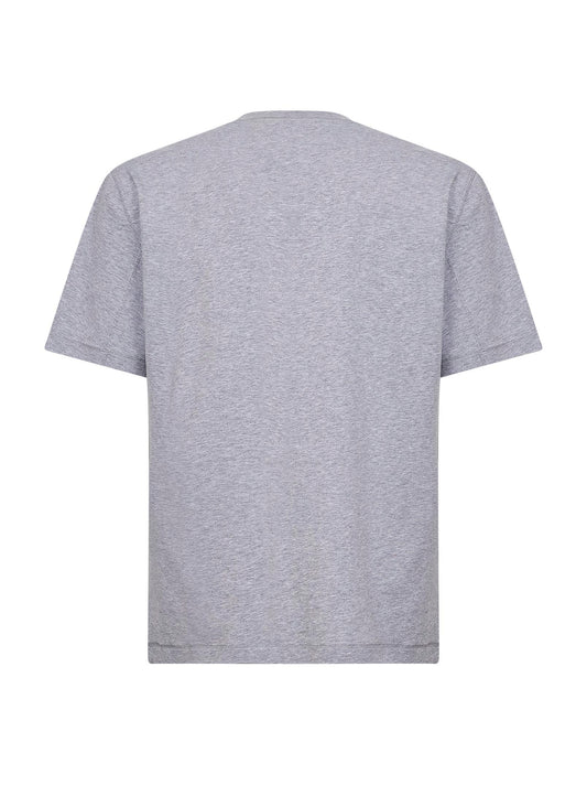 Grey Solomeo crest crewneck T-shirt